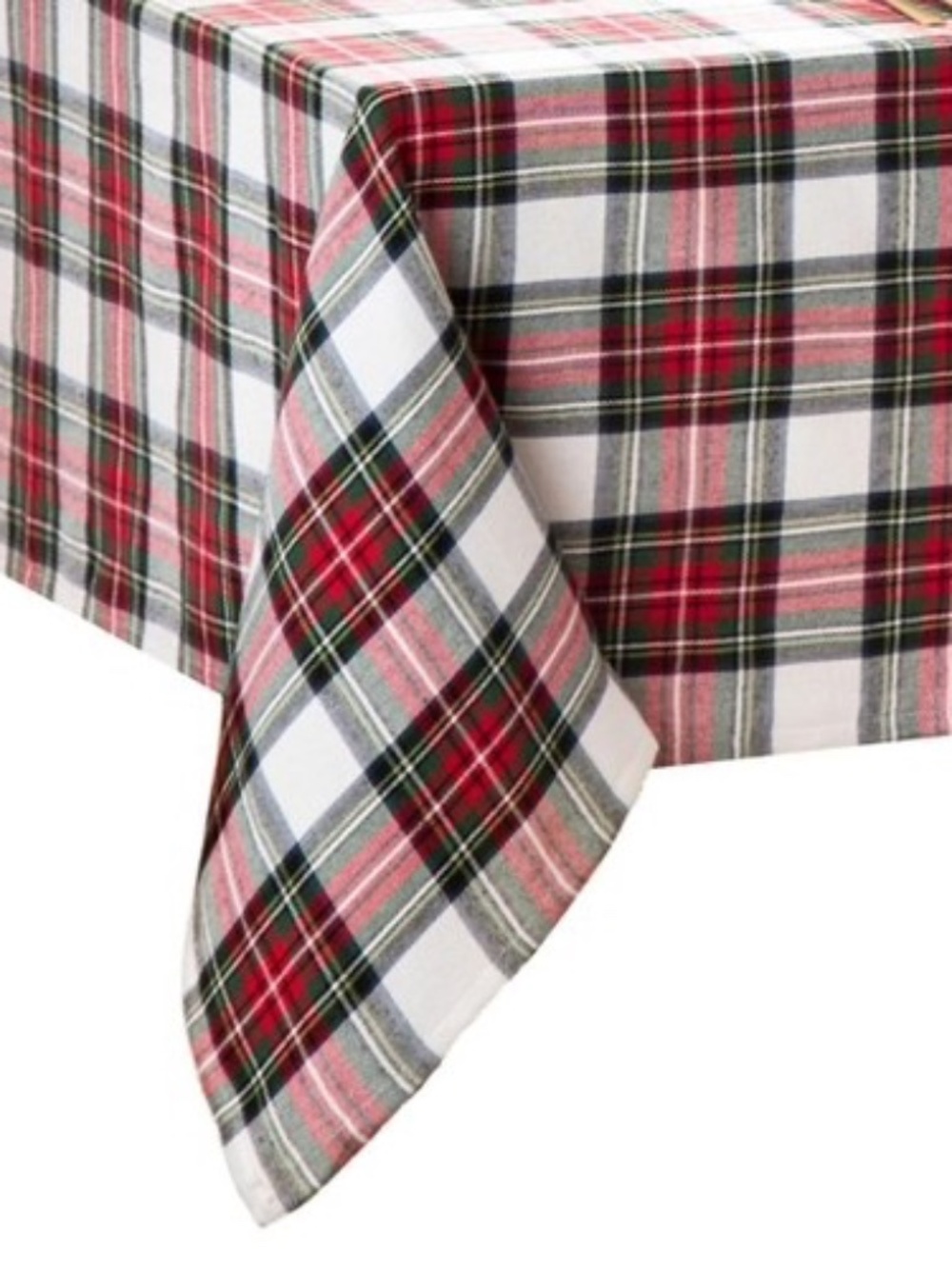 Elrene Home Fashions Christmas Classic Holiday Plaid Cotton Tablecloth 60x84